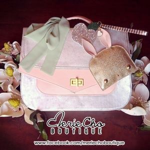 NEW Cute Bunny briefcase Hanbag Bag with keychain
